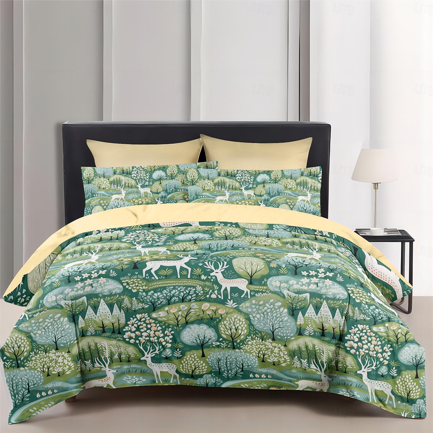 100% Cotton Duvet Cover Set Tree Pattern Set Soft 3-Piece Luxury Bedding Set Home Decor Gift King Queen Duvet Cover 2025 - $37.99 –P16