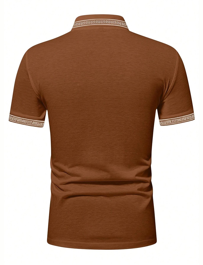 Herren Poloshirt Polos mit Knöpfen Casual Sport Kargen Kurzarm Modisch Basic Farbblock Patchwork Sommer Regular Fit Schwarz Armeegrün Burgunderrot Marinenblau Beige Poloshirt 2025 - $17.99 –P18