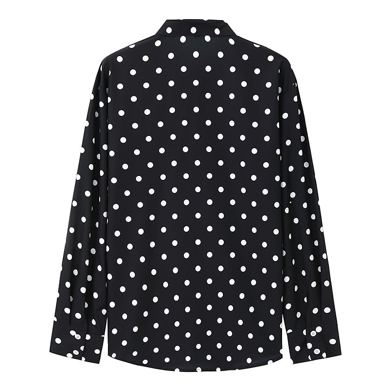 Herre Skjorte Sommerskjorte Hawaii skjorte Skjorte med knapper Svart Rosa Langermet Polkadotter Aftæpning utendørs Gate Knapp ned Klær Polyester Mote Fritid Pustende Bekvem 2025 - $21.99 –P2