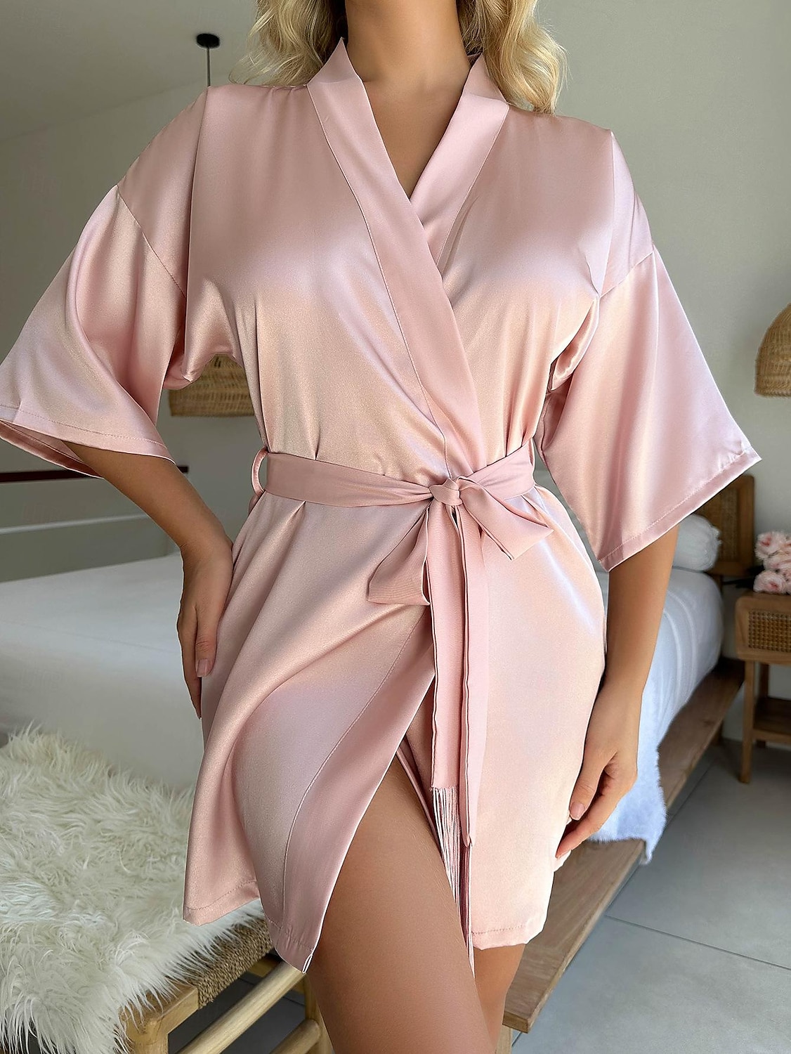 Vuxna Ensfärgat Badrock Pyjamas Nattkläder Onesie-pyjamas Kigurumi pyjamas För Dam Dagliga kläder Casual Tecknad serie 2025 - $30.99 –P10