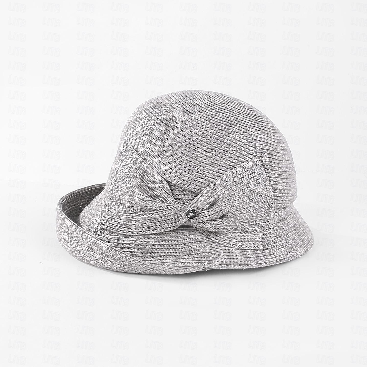 Hüte Stroh Synthetische faser Fischerhut Schlapphut Strohhut Hochzeit Tee-Party Elegant Hochzeit Mit Schleife Pure Farbe Kopfschmuck Kopfbedeckung 2025 - $32.99 –P14