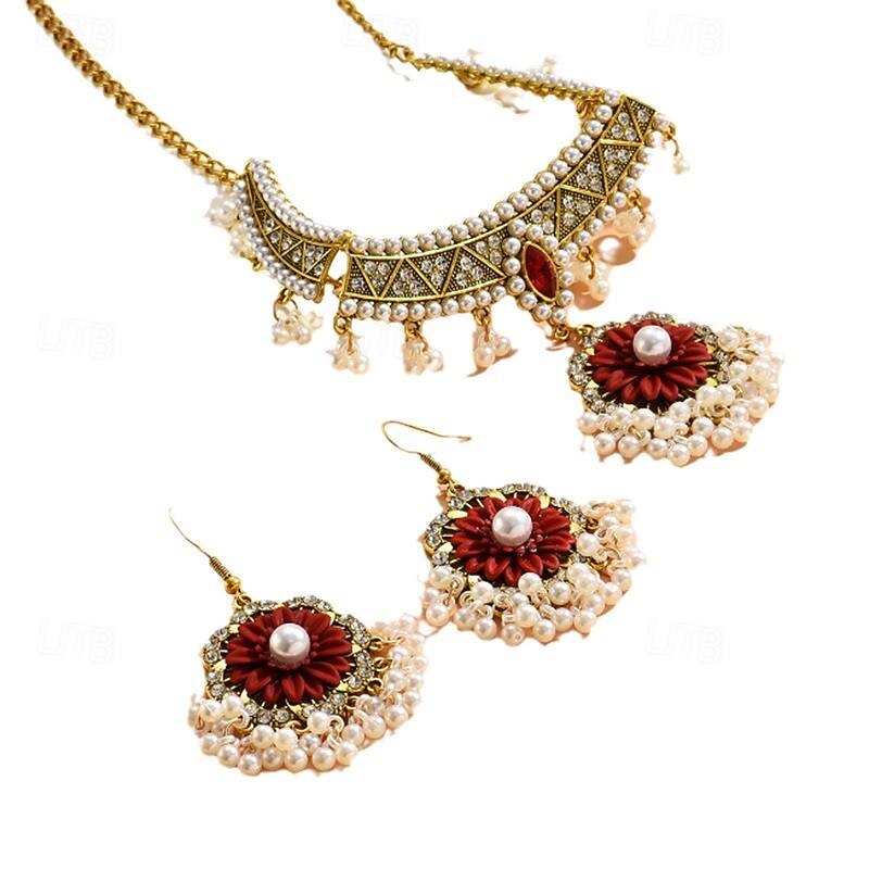 2026年 ネックレス イヤリング ネックレス イヤリング・ピアス レトリ／ヴィンテージ ボヘミアンスタイル ボヘミアン 合金 用途 コスプレ 女性用 コスチュームジュエリー ファッションジュエリー  コレクション – $16.49 –P6