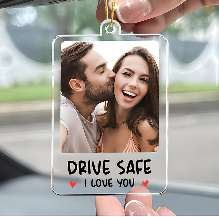 קישוט צילום רכב מותאם אישית מתנה הכי טובה לאבא אביזר משקף אחורי אקרילי יום האב יום האם מתנת חתונה מתנת יום נישואין 2025 - $8.99 –P8