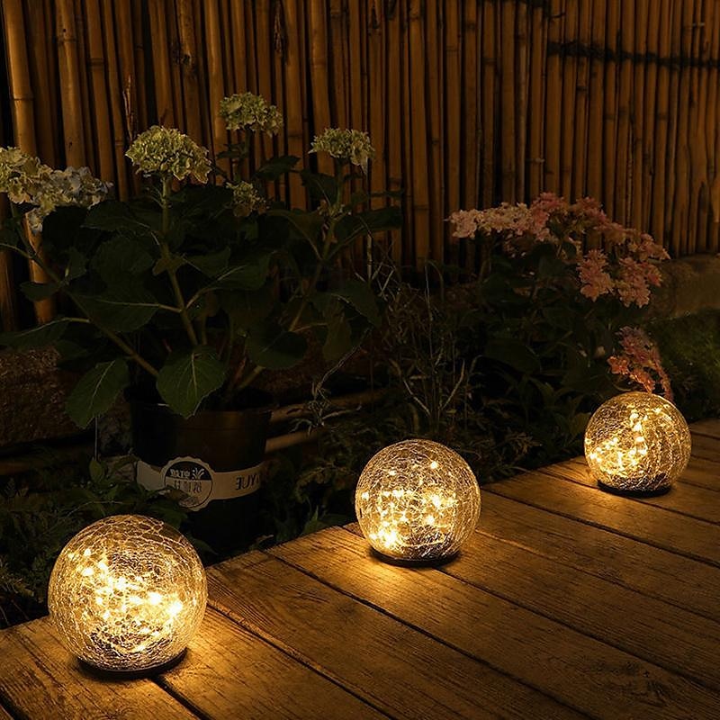 solární lední hokej pohřbená lampa trávník vložená lampa venkovní nádvoří zahrada krok atmosféra dekorace led crack lampa 2025 - $24.99 –P9