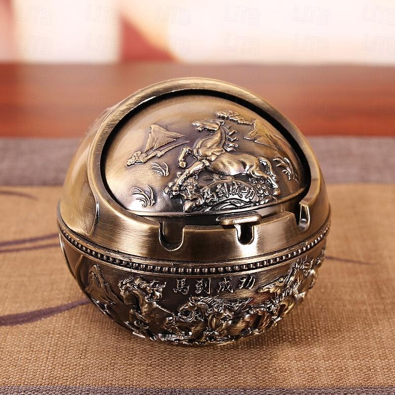Posacenere a forma di pavone a forma di palla - mini posacenere artigianale in metallo regalo - adatto per l'arredamento di interni ed esterni del 2025 a $17.49 –P5