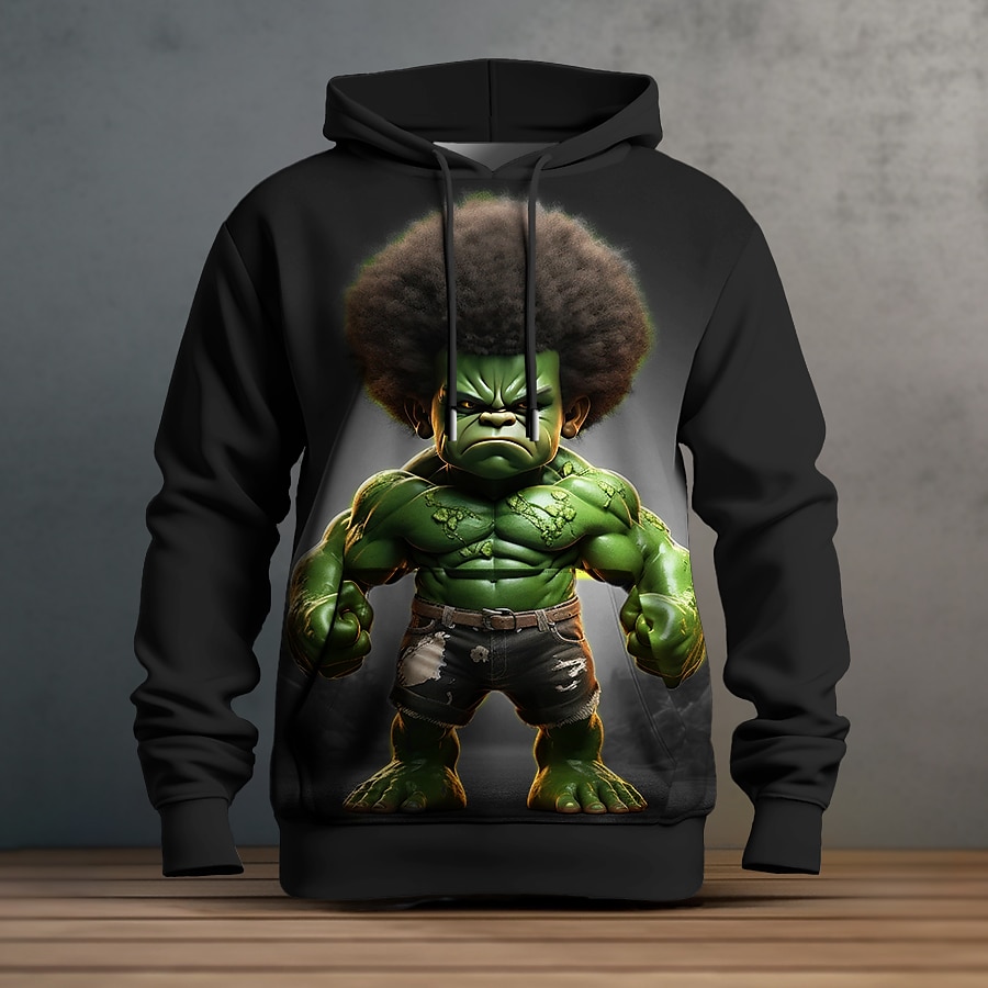 Hombre Graphic Caricatura Sudadera Sudaderas Sudadera Manga Larga Sudadera con capucha Con Capucha Moda Impresión 3D Vacaciones Deporte Festivos Negro Azul Marino Estampado Bolsillo delantero 2025 - $31.99 –P5