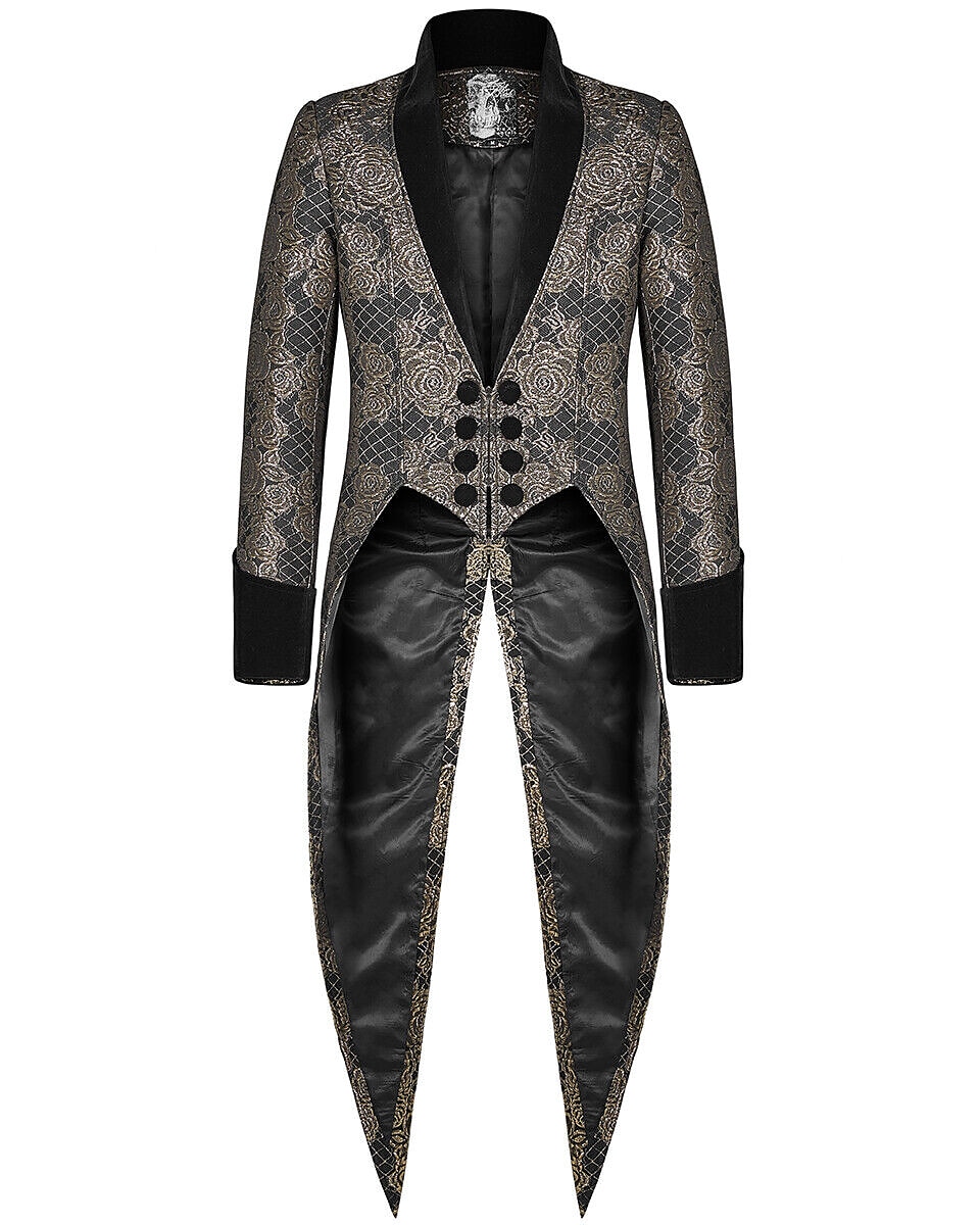 Punk & Gothic Medieval Coat Masquerade Ren Faire Prince Knight Ritter Nobleman Men's Royal Steampunk Party / Evening Adults' Coat 2025 - $52.99 –P9
