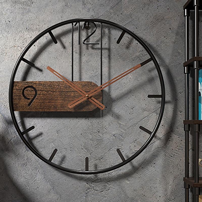 Orologio Da Parete Moderno SWH, Design Foglie, Silenzioso, MDF, Diametro 30 Cm, Per Soggiorno E Cucina