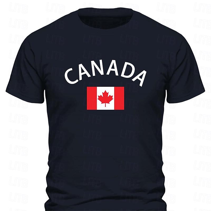 Herre Canada Flagg Korte Ermer Grafisk T-skjorte 2026 - $17.49 –P3