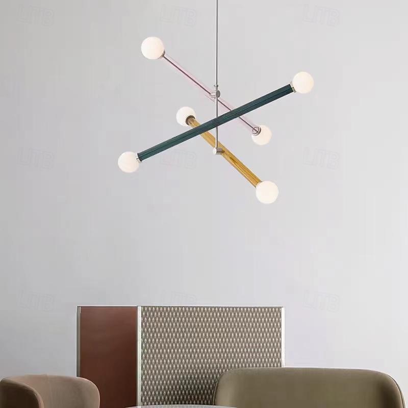 led modern csillár lámpa, csillár világítás színes üveggel kávézó étterem függeszték állítható függőlámpa dizájn mennyezeti lámpatest nappali étkezőbe nagy szekrény 110-240v 2025 - $449.99 –P6