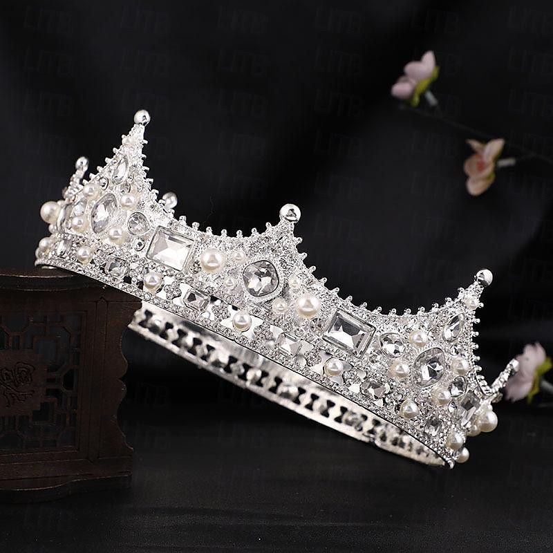 Retro / vintage Kostymer i middelalderstil Krone Maskerade Dronning Prinsesse Dame Royal Maskerade Fest / aften Maskerade Karneval i Venezia Voksne Diademer 2025 - $21.99 –P10
