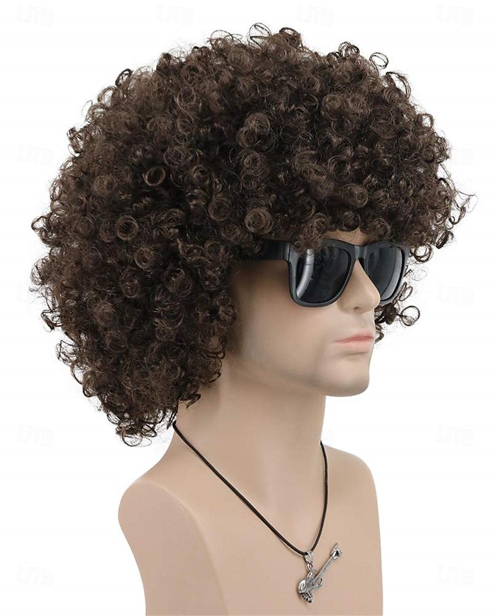 Dorosła Uniseks 60s 70s 80s Krótkie Złote Kręcone Afro Syntetyczna Disco Rocker Hipisi Włosy Kalifornijski Karnawał Cosplay Anime Kostium Peruki Halloween 2025 - $13.49 –P3