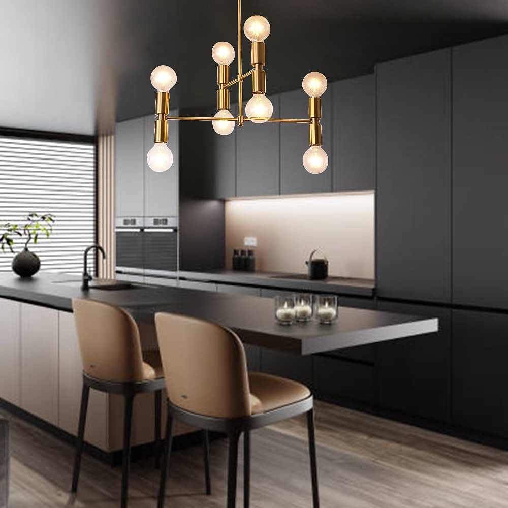 led μενταγιόν 55/100cm φωτιστικό οροφής ρυθμιζόμενο ύψος μενταγιόν μοντέρνο φωτιστικό οροφής μέσα του αιώνα για σαλόνι, τραπεζαρία, κουζίνα 2025 - $503.99 –P14