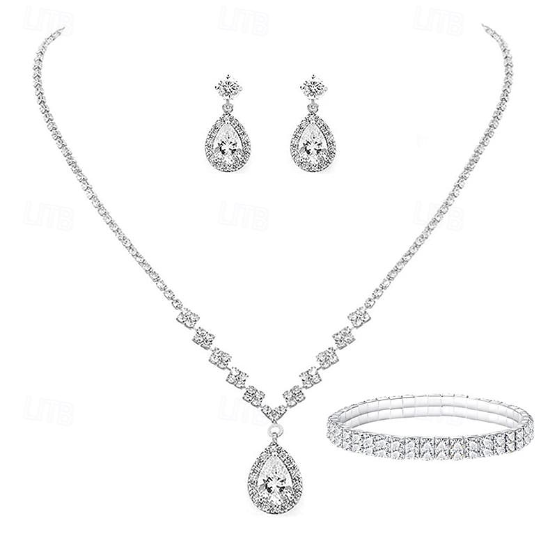 Sac à Main pour Femmes Ensemble de Bijoux en Diamant Aquatique Éclatant Collier Boucles d'Oreilles Bracelet 4 Ensemble Pochette de Mariage Cadeau de Noël de 2025 ? $27.99 –P9