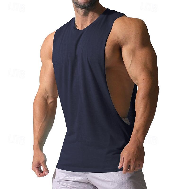 Herren Tank Top Shirt Unterhemden Ärmellos Rundhalsausschnitt Frühling Sommer Glatt Modisch Designer Basic Sexy Urlaub Strasse Ausgehen Hellblau Weiß Rosa Top T-Shirt für Herren 2025 - $10.49 –P5