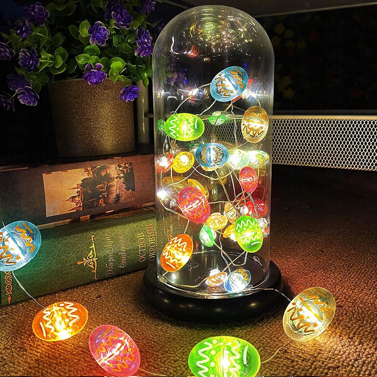 påskägg ljusslinga 2m 20leds fairy string lights sovrum vardagsrum fest bröllop gård hem semester fest tillbehör påsk fest dekoration 2025 - $11.99 –P4