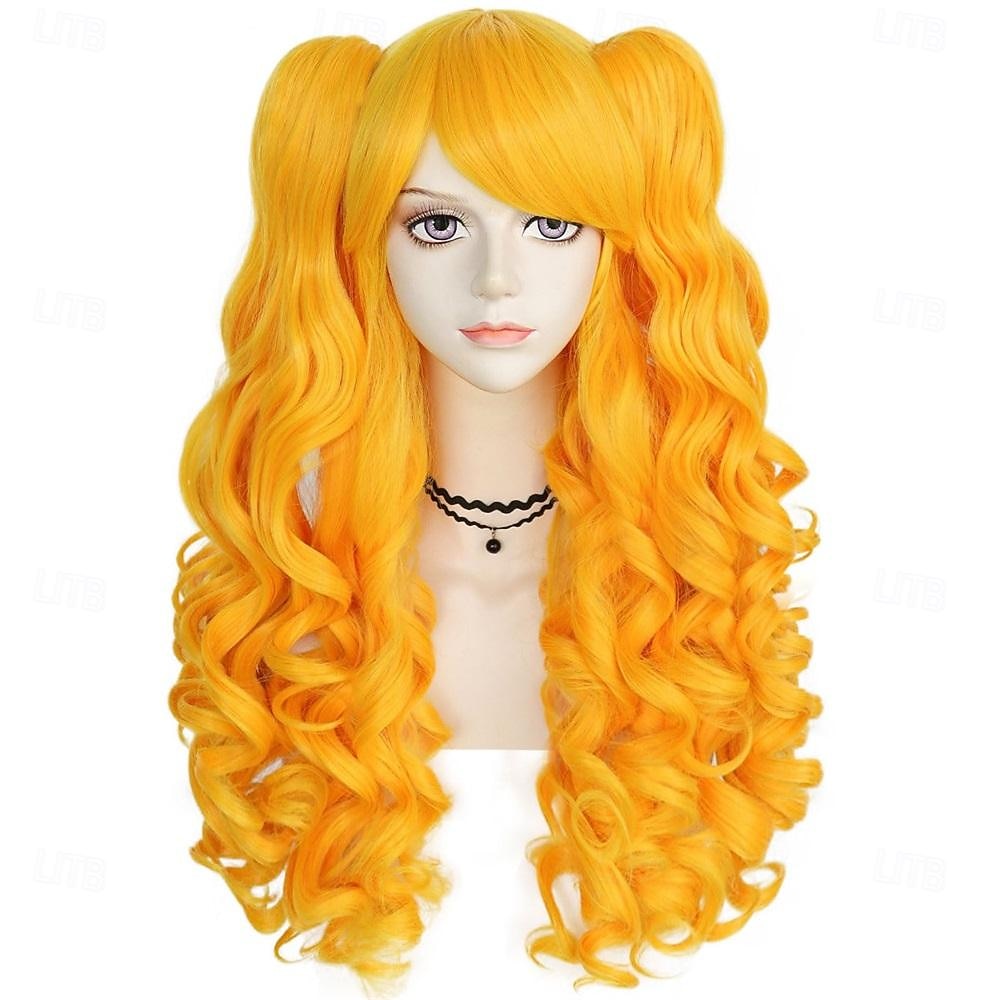 Peruca Longa Cacheada Azul com Rabo de Cavalo Peruca Azul Claro com 2 Rabos de Cavalo Peruca Lolita Azul com Franja para Mulheres Peruca Anime Peluca Azul para Fantasia Carnaval Halloween de 2025 por $35.99 –P12