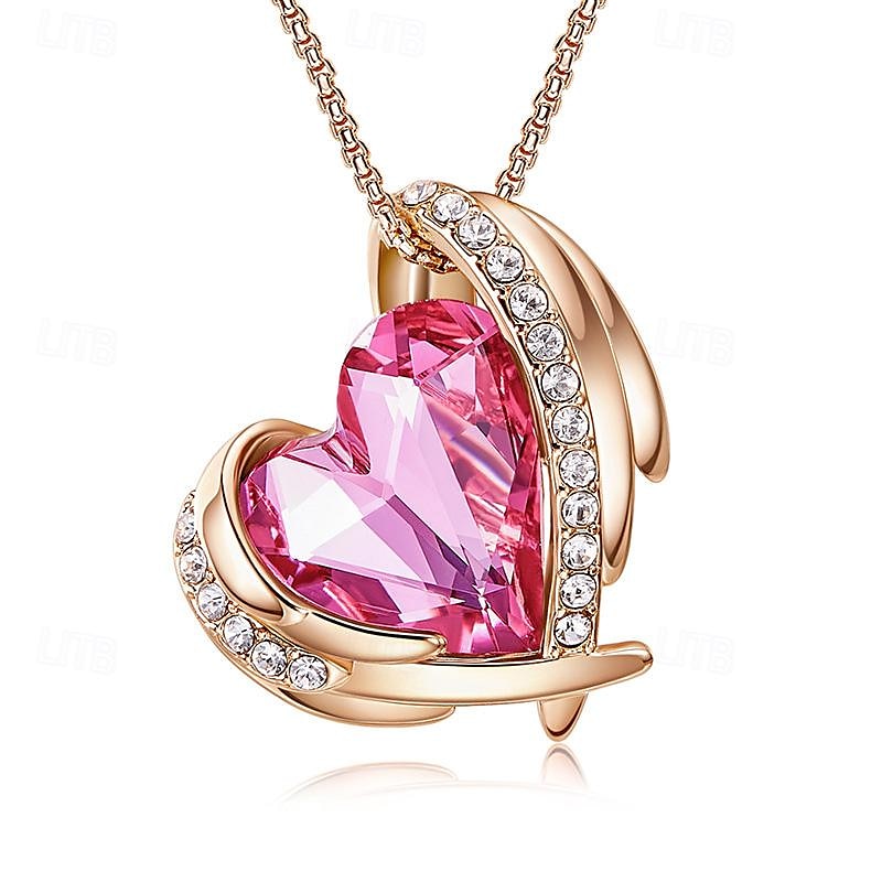 cadouri de ziua femeii ziua femeii cadouri de ziua mamei pentru fete colier înger roz feminin nișă pandantiv creativ de cristal accesoriu simplu și versatil colier cadouri de ziua mamei pentru mama 2025 - $50.24 –P15