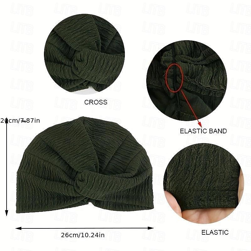 Mulheres Chapéus Turbante Árabe árabe muçulmano Ramadã Côr Sólida Adulto Peça para Cabeça de 2025 por $14.99 –P2