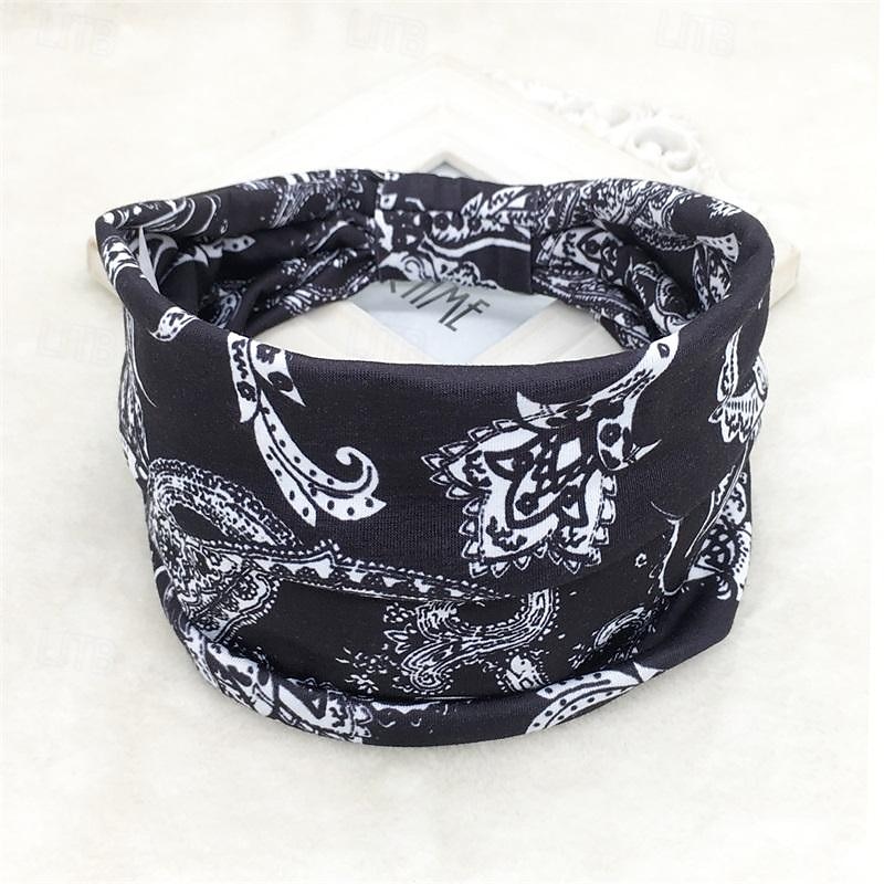fascia boho fascia per capelli larga da donna boho elastico sportivo copricapo yoga fascia per capelli allenamento fascia per capelli del 2025 a $6.99 –P13