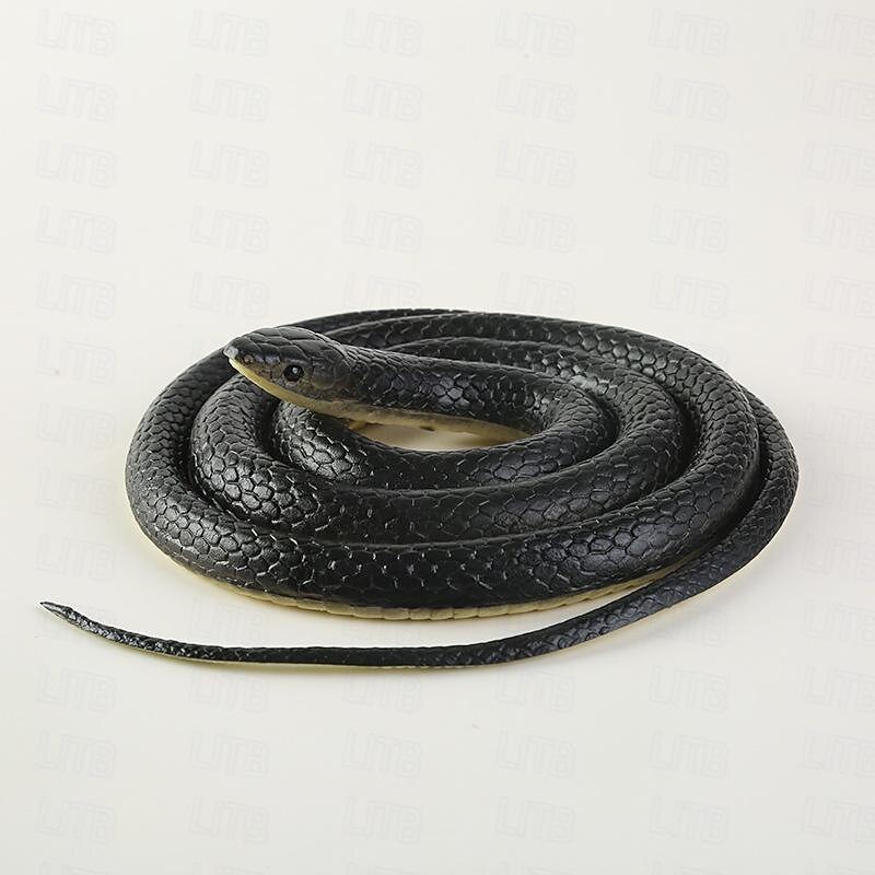 Realistic Fake Rubber Toy Snake Black Fake Snakes 49 Inch Long April Fool's Day Christmas Gift 2026 - $18.99 –P6