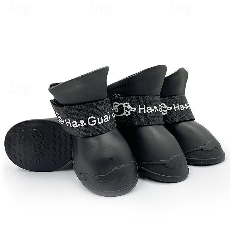 Dog Boots / Shoes Anti-Slip Sports & Outdoors Waterproof Solid Colored For Pets PVC Black 2026 - $22.99 –P4
