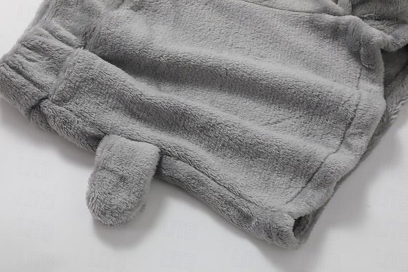 tuta da casa da donna set 2 pezzi animale gatto caldo peluche comfort casa strada quotidiano pile felpa con cappuccio manica lunga felpa con cappuccio pantaloncini elastico in vita fa casa abiti del 2025 a $25.99 –P13