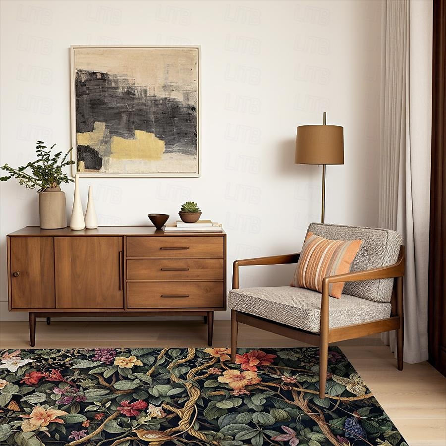 Inspirierter William Morris-Bereichsteppich, Küchenmatte, rutschfeste, ölbeständige Bodenmatte, Wohnzimmerteppich, Innen- und Außenmatte, Schlafzimmerdekoration, Badezimmermatte, Eingangsbereich, 2025 - $16.99 –P10