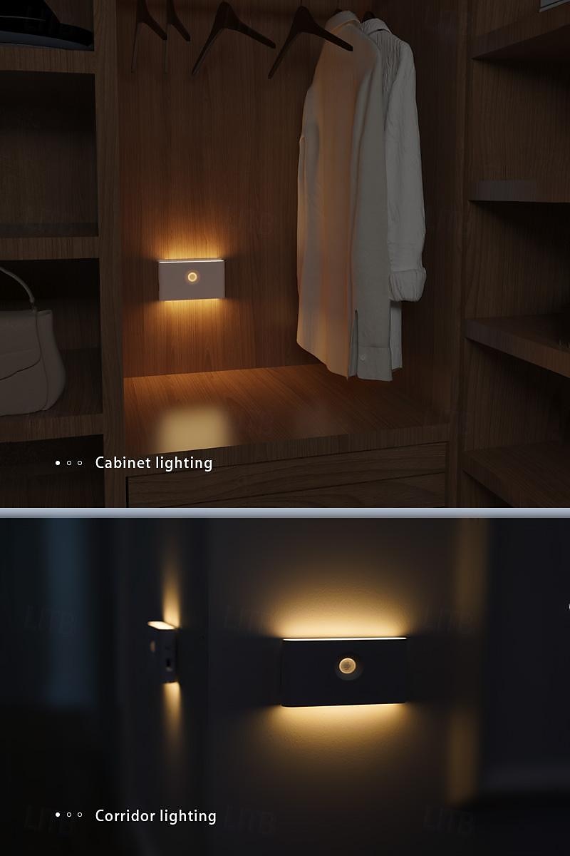 Smart Sensor Night Light Led Infrared Light Sensor Night Light Typec Rechargeable Magnetic Wireless Sensor Night Light 2025 - $15.49 –P7