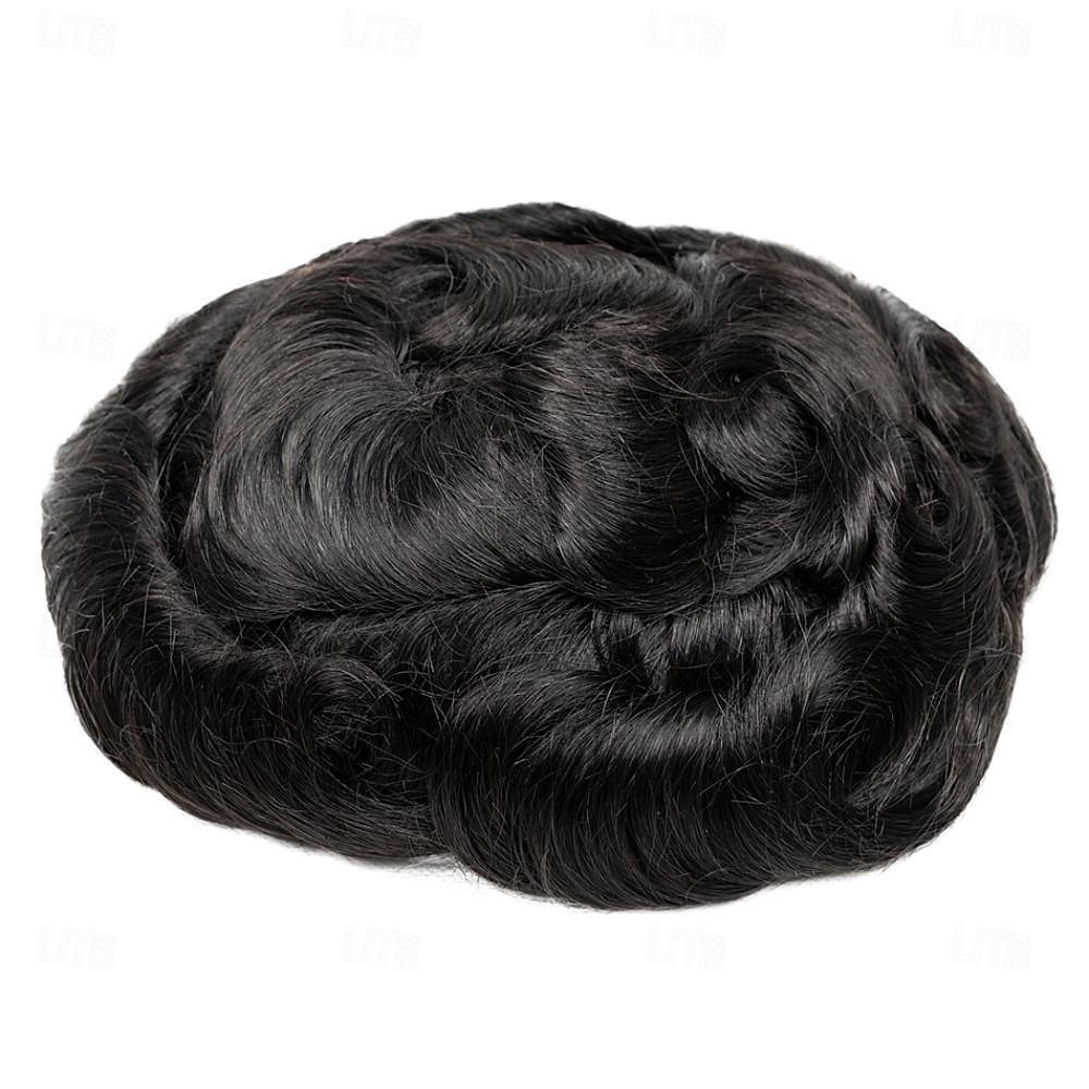 Herren Remy Menschenhaar Toupees Glatt / Wellen Monofilament / 100% handgebunden / Vollspitze Beste Qualität / Natürlicher Haaransatz / 100% Jungfrau Party / Valentinstag / Freizeitskleidung 2025 - $156.99 –P1