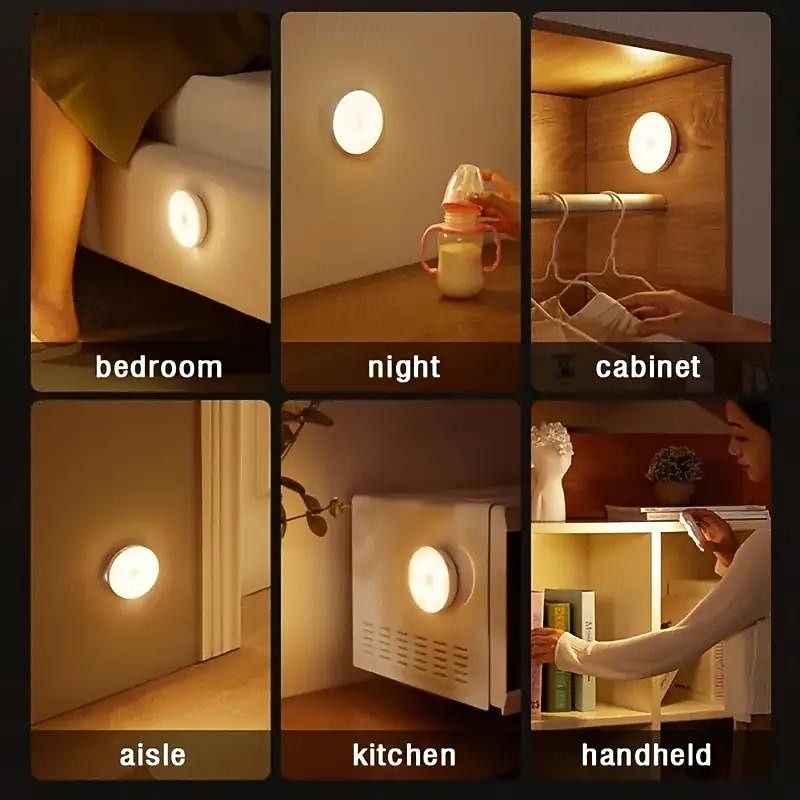 buitentrapverlichting bewegingssensor nachtverlichting usb oplaadbaar buitentrapverlichting led-nachtverlichting voor gangen kasten kasten trappen slaapkamers keukens en binnenplaatsen 1/3 stuks 2026 - $10.99 –P8