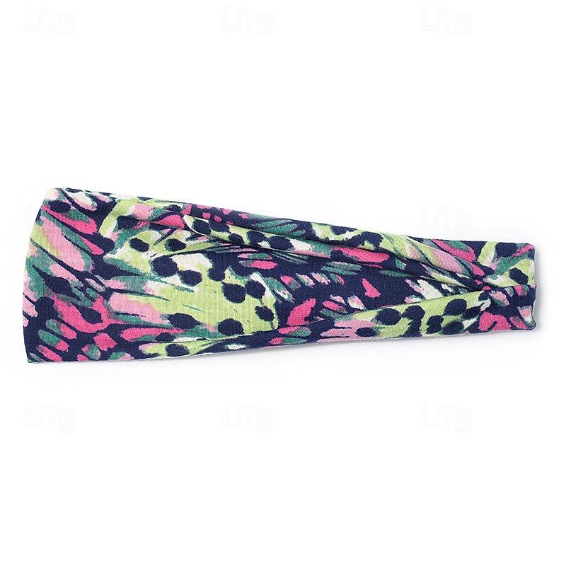 Printed Sports Headband Yoga Headband Headband Sweat Absorbing Band Anti Sweat Women s Wide Brimmed Headscarf Headwear 2025 - $6.99 –P21