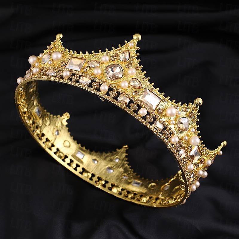 Retro / vintage Kostymer i middelalderstil Krone Maskerade Dronning Prinsesse Dame Royal Maskerade Fest / aften Maskerade Karneval i Venezia Voksne Diademer 2025 - $21.99 –P8