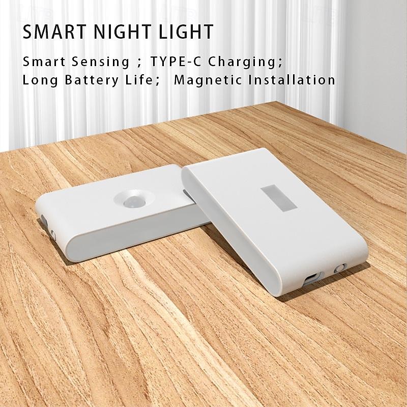 Smart Sensor Night Light Led Infrared Light Sensor Night Light Typec Rechargeable Magnetic Wireless Sensor Night Light 2025 - $15.49 –P10