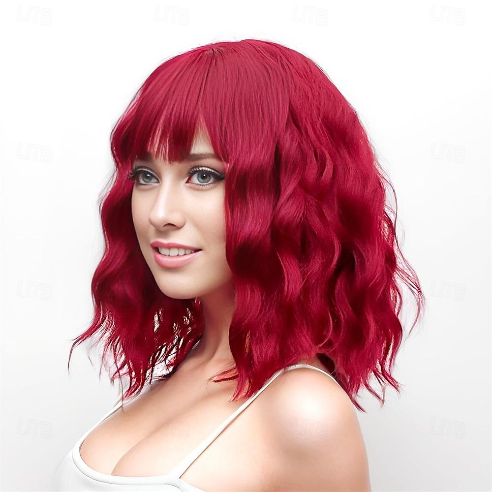 kort ombre blond parykk med smell skulderlengde krøllete bob parykk for kvinner naturlig utseende syntetisk krøllet blond bob parykk for fest og daglig bruk 2025 - $26.99 –P9