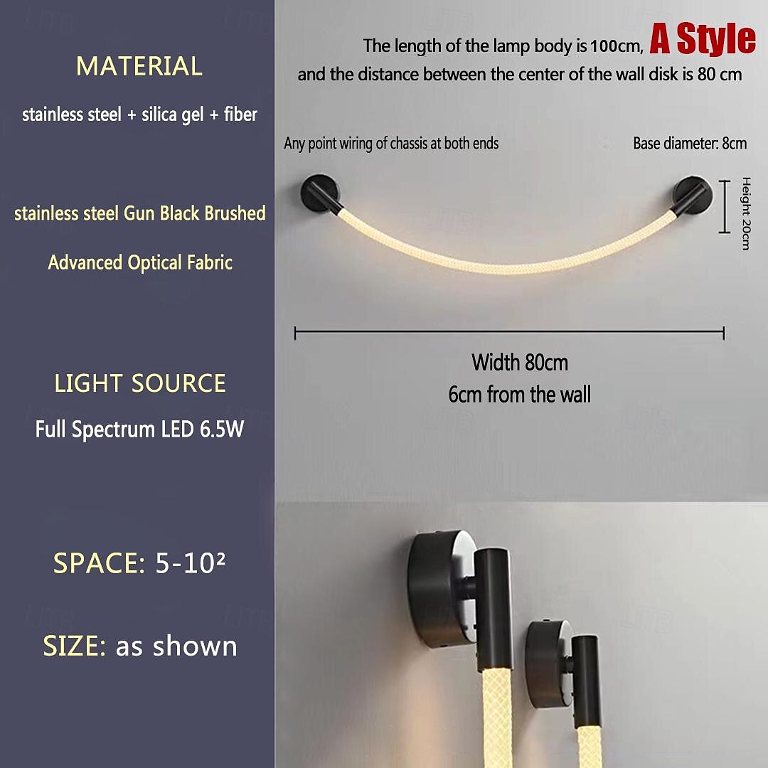 Led Silicone Wall Lamp Woven Texture Pure Silicone 360-Degree Light Interior Decoration Wall Lamp DIY Modeling Wall Lamp Suitable for Bedroom Study Living Room Asle 3000K Warm White 2025 - $82.99 –P1