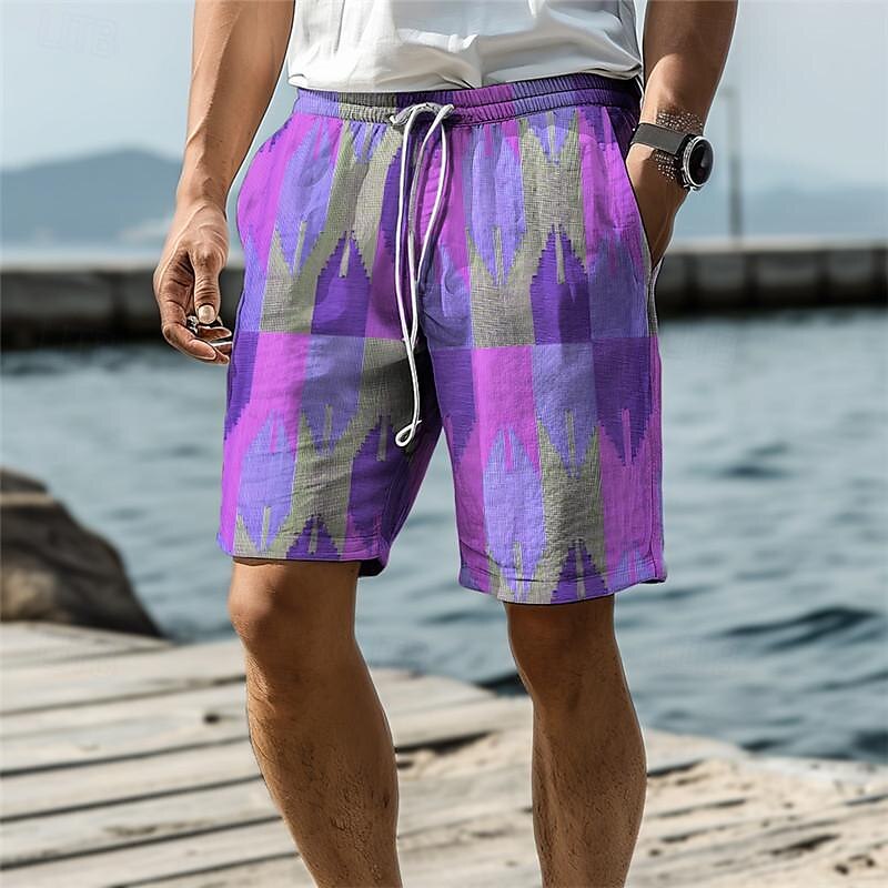 Geometrie Herren Resort 3D-gedruckte Boardshorts Badehose elastische Taille Kordelzug mit Netzfutter Aloha Hawaii-Stil Urlaub Strand S bis 3XL 2025 - $19.99 –P5