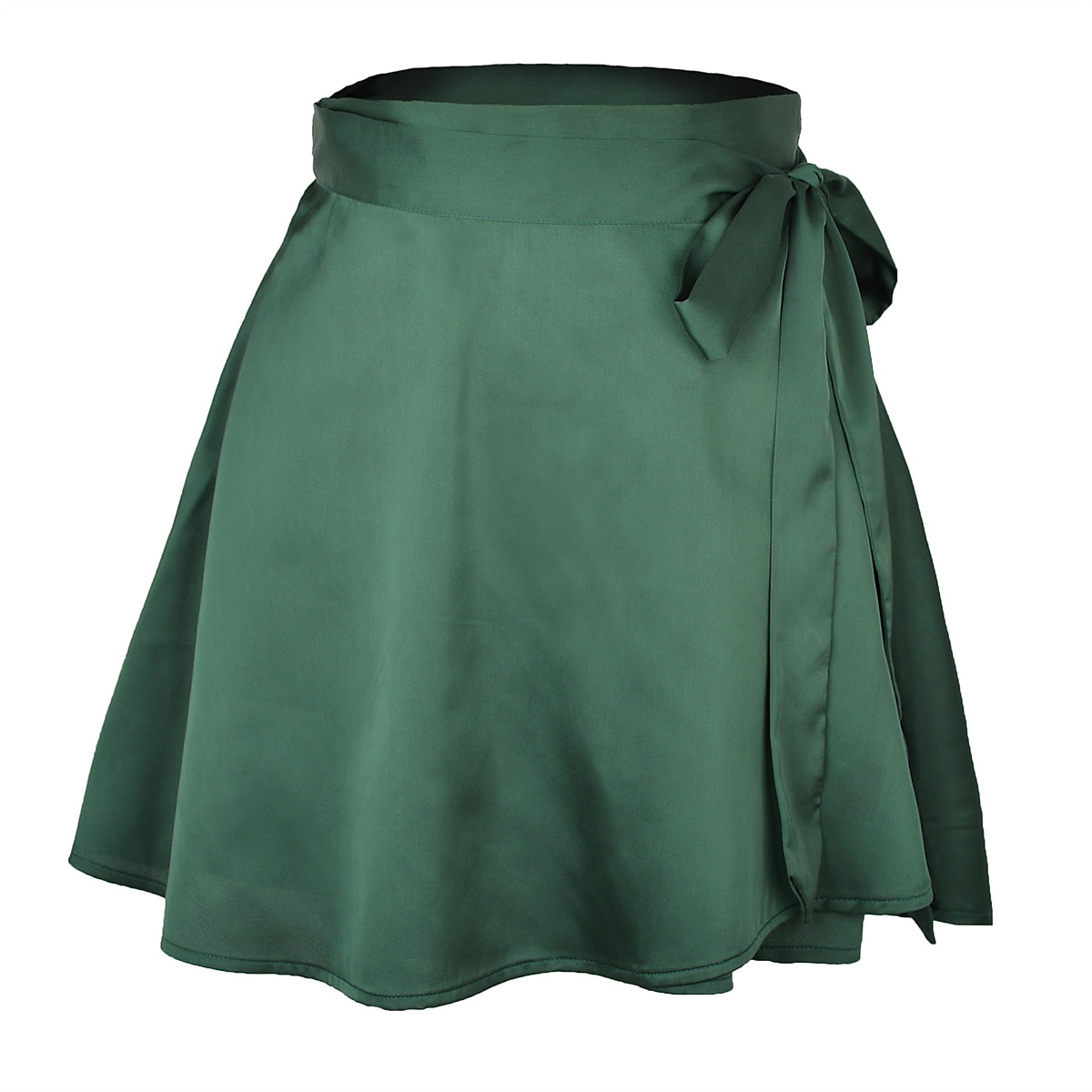 dammardi gras kjol en linje mini hög midja kjolar rosett enfärgad vardagshelg sommar satin mode casual vin svart-vit svart rosa karnevalstema 2026 - $27.99 –P12