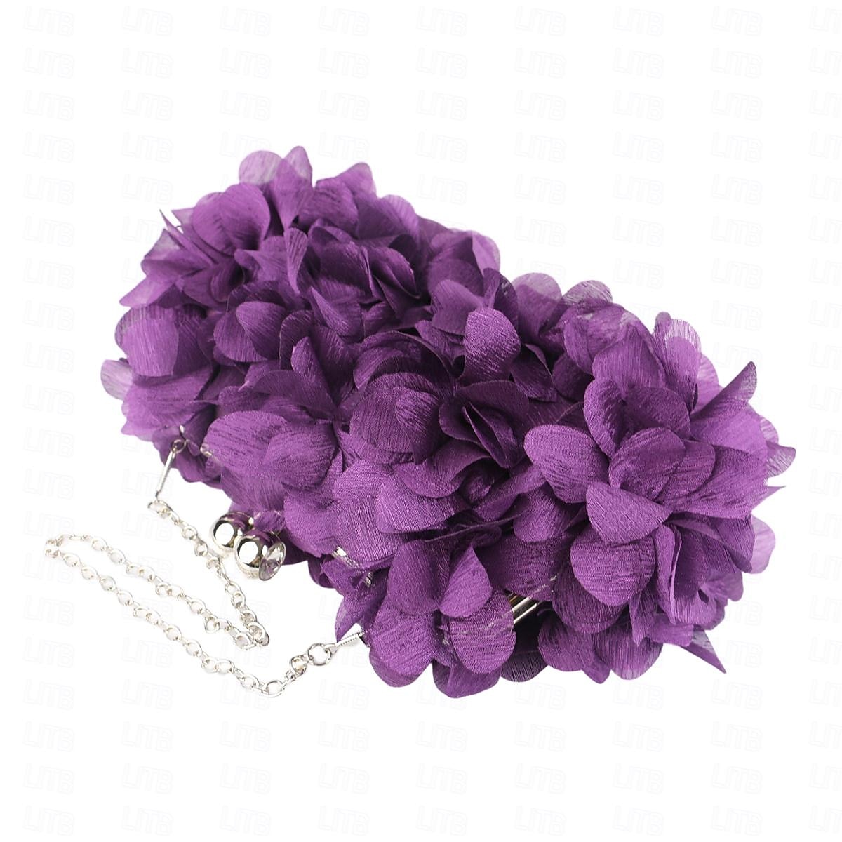 Femmes Pochette Sac de soirée Satin Soirée Saint-Valentin Strass Chaîne Couleur Unie Violet de 2025 ? $29.99 –P4
