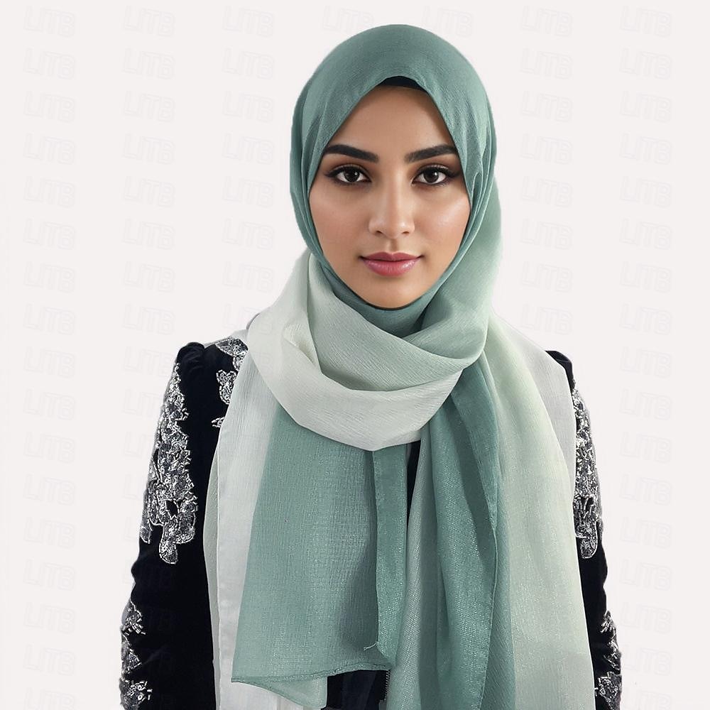 Mujer Chales Hijab Bufandas Dubai islámico árabe musulmán Ramadán Adulto Tocados 2026 - $19.49 –P1