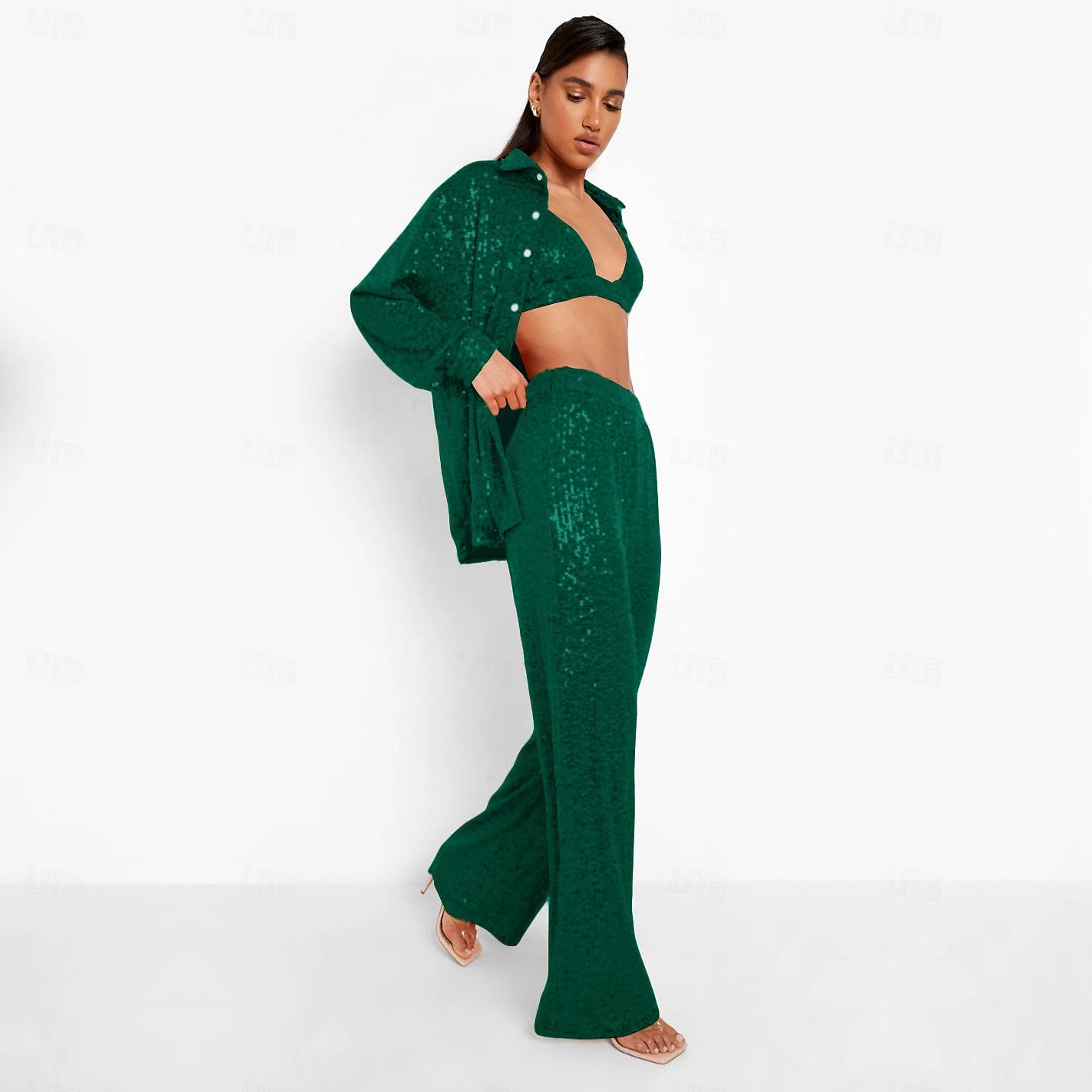 Retrò Vintage Disco Anni '80 Pantaloni Abiti Camicia Per donna Feste Club Parata dell'Orgoglio Adulti Primavera & Estate del 2025 a $17.49 –P15