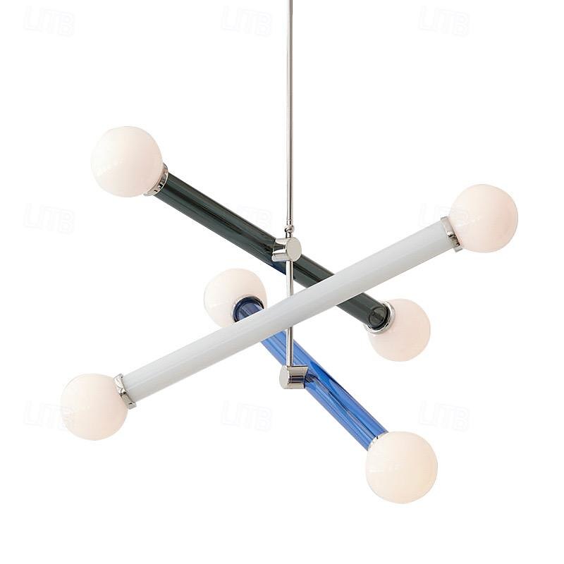 led modern csillár lámpa, csillár világítás színes üveggel kávézó étterem függeszték állítható függőlámpa dizájn mennyezeti lámpatest nappali étkezőbe nagy szekrény 110-240v 2025 - $449.99 –P2