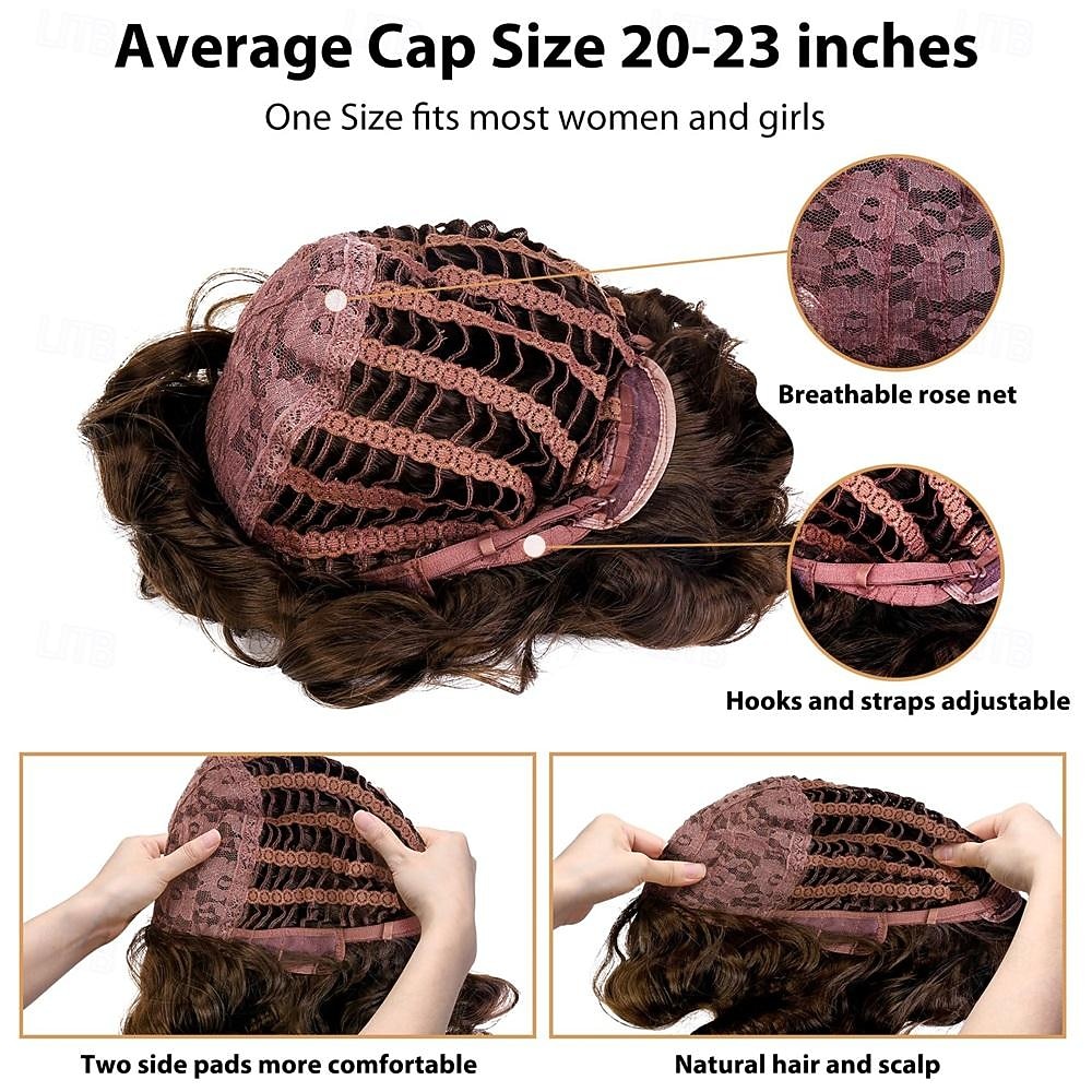 Brown Wig 1920s Lady Finger Wave Wig Vintage Brown 20s Wig Women Retro Synthetic Hair Carnival Cosplay Party Costume Wig Halloween Wigs 2026 - $18.49 –P15