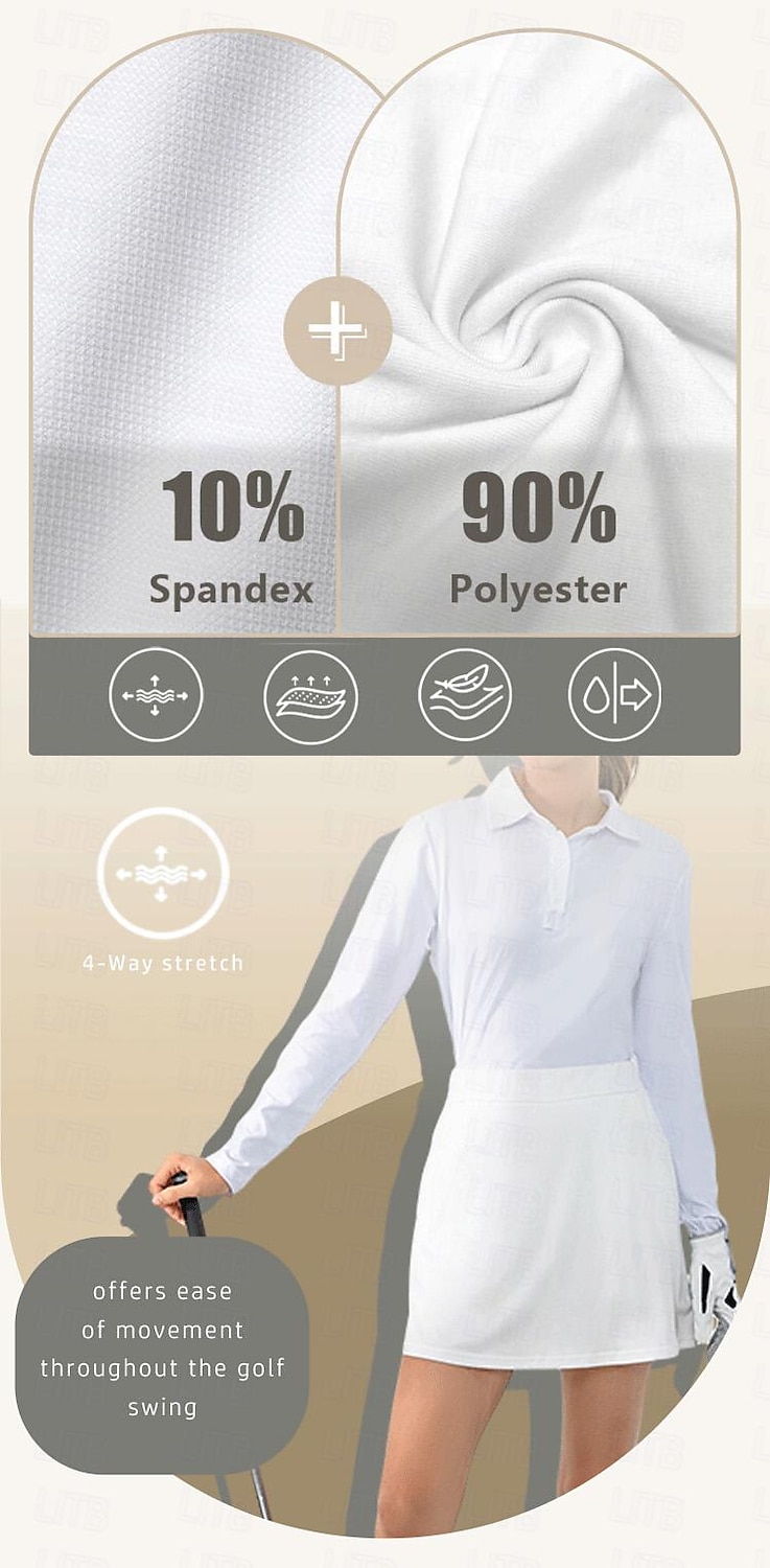 Damskie Spódnica golfowa Czarny Doły Kwiaty Jesień Zima Damskie stroje golfowe Odzież Stroje Noś odzież 2025 - $49.99 –P3