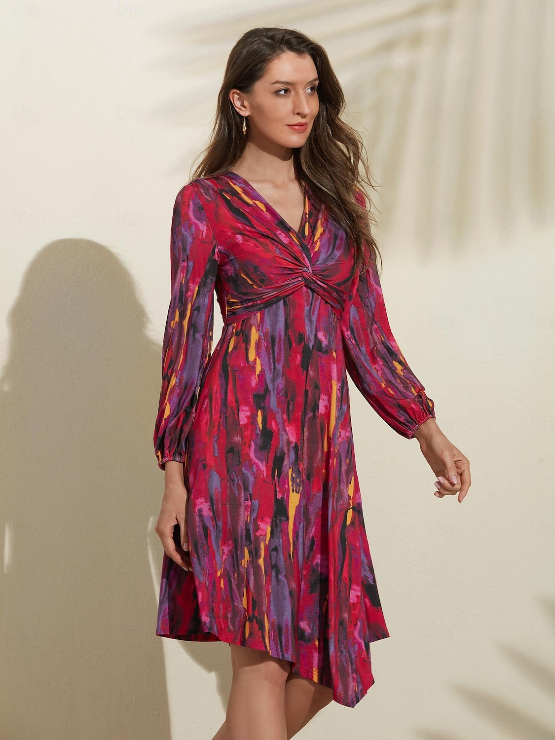 Graphic Knot Front A-Line Midi Dress 2025 - $72.99 –P5