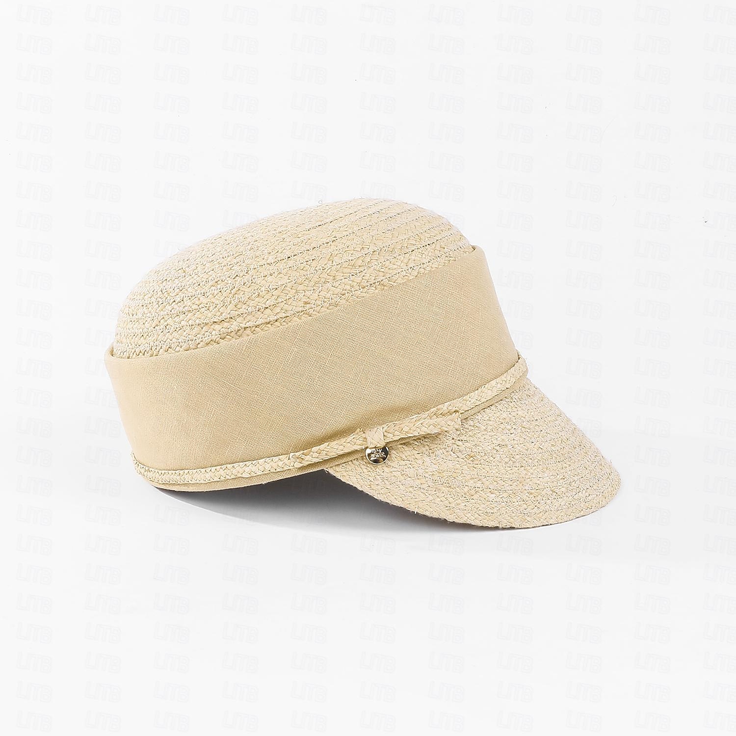 Hats Cotton Fabric Fiber Floppy Hat Straw Hat Sun Hat Casual Holiday Elegant Sun Protection With Lace-up Pure Color Headpiece Headwear 2025 - $28.99 –P3