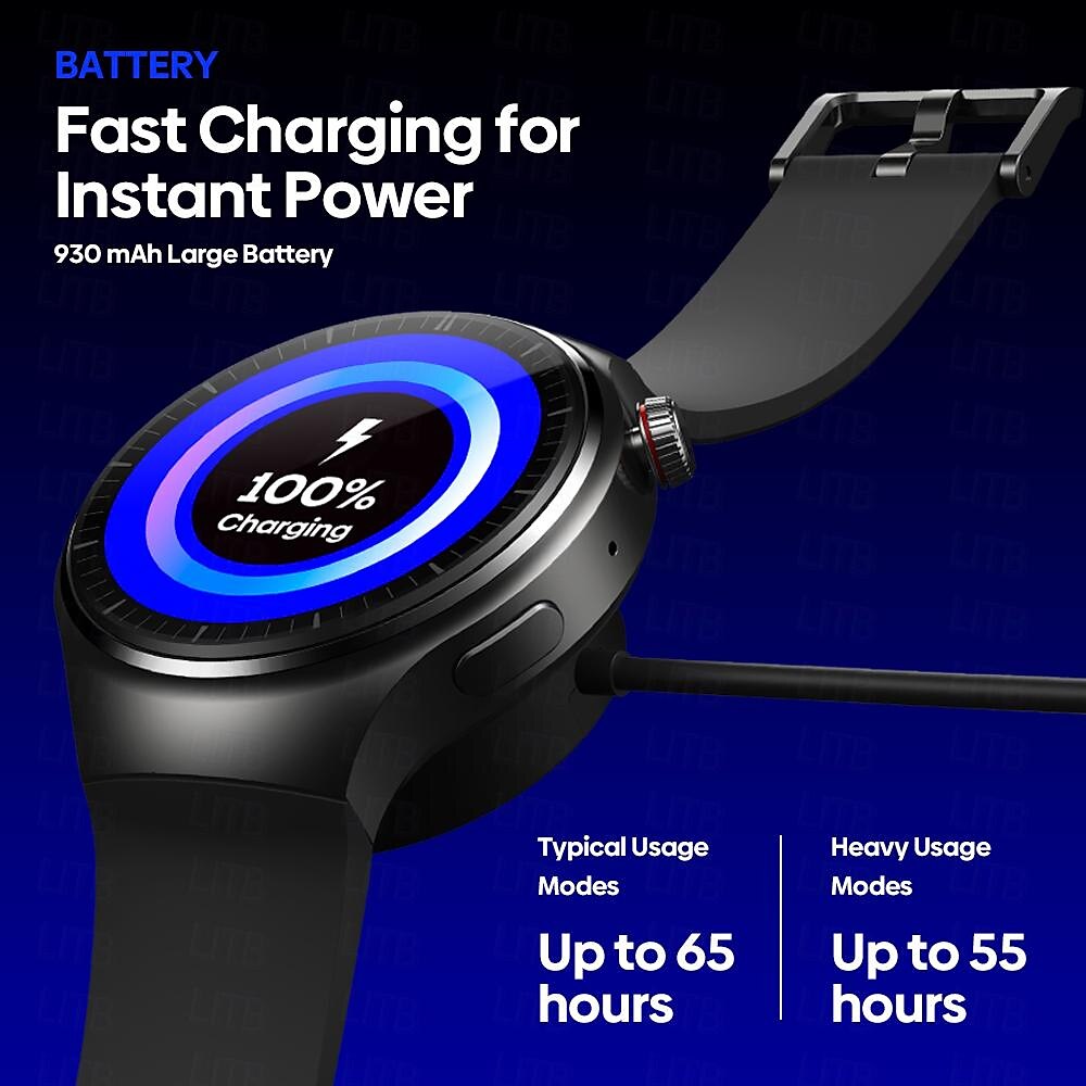 696 ThorUltra4 Умные часы 1.43 дюймовый Смарт-часы-телефон Bluetooth Педометр Напоминание о звонке Пульсомер Совместим с Android iOS Мужчины GPS Хендс-фри звонки Фотоаппарат IP 67 48 2025 - $193.99 –P5