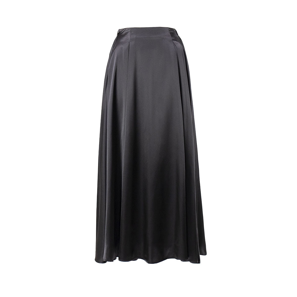 Dame الالتفاف Huske Langt skjørt Elegant Mote Maksi Høy Midje Skjørt Ensfarget Gate Daglig Svart Hvit Kakifarget Sommer Sateng 2025 - $31.99 –P15