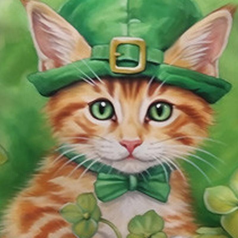 St. Patrick Girls' 3D Cat Four Leaf Clover Tee Shirt Short Sleeve 3D Print Summer Active Fashion Cute Polyester Kids 3-12 Years Crew Neck Outdoor Casual Daily Regular Fit 2025 - $11.99 –P7
