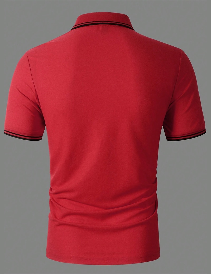 Herren Poloshirt Polos mit Knöpfen Geschäft Casual Kargen Kurzarm Modisch Basic Glatt Taste Sommer Regular Fit Weiß Gelb Rot Marinenblau Königliches Blau Blau Poloshirt 2025 - $17.99 –P7